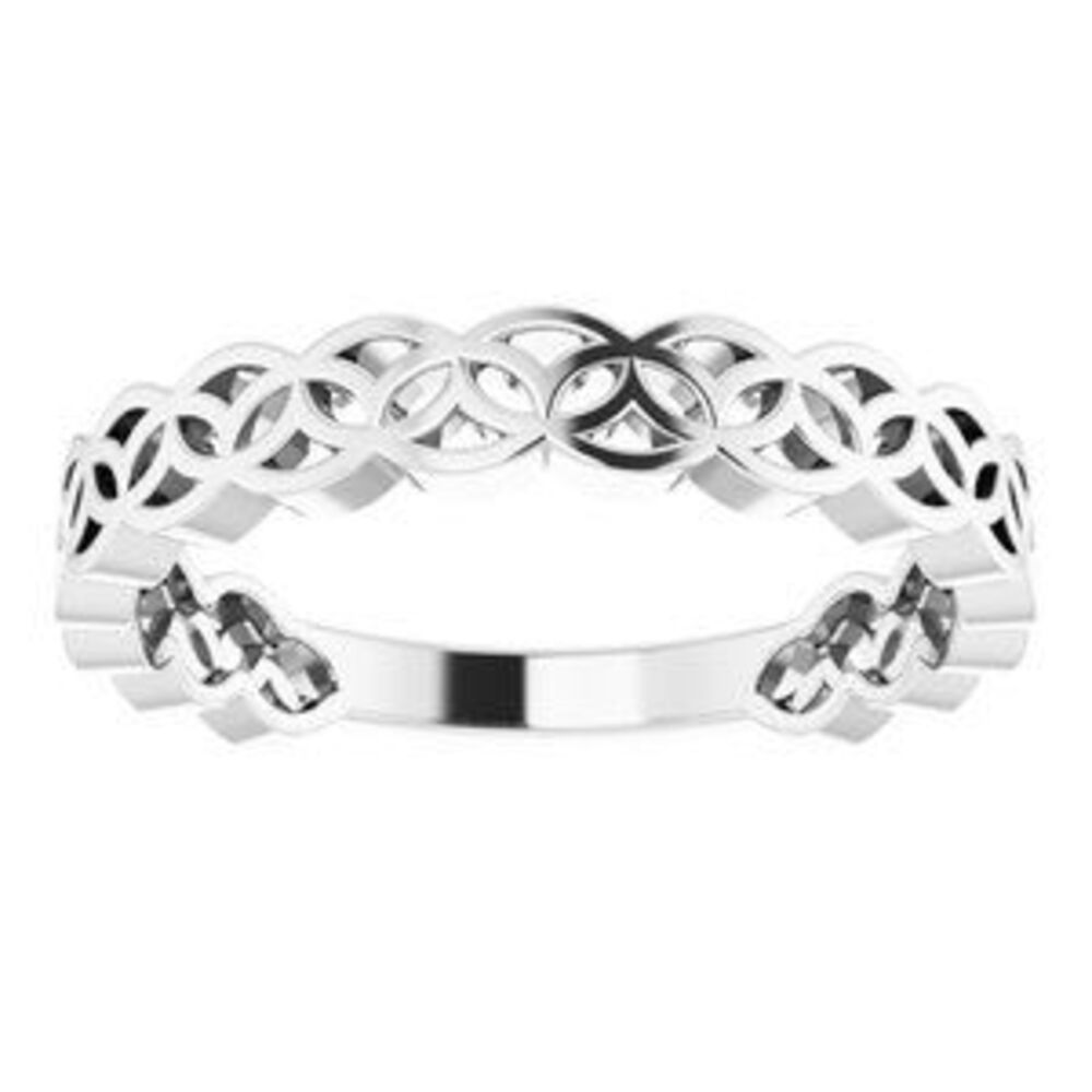 Sterling Silver Geometric Stackable Ring - image 3